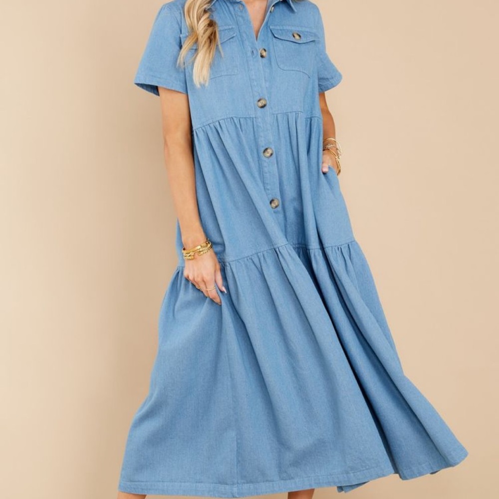 Red Dress Boutique Denim Maxi Dress